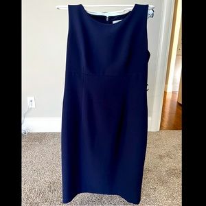 Navy Blue Kasper Pencil Dress